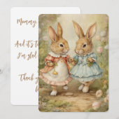 ヴィンテージラビットグリーティングカード シーズンカード (正面/裏面)