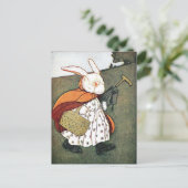 ヴィンテージラビットチャイルドズブックイラストレーション ポストカード (スタンド正面)