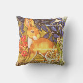 ヴィンテージラビットハレウッドランドウィリアムモリススタイル クッション (裏面)