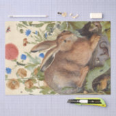 ヴィンテージラビットハレフラワーズフローラ春サマー 薄葉紙 (クラフト)