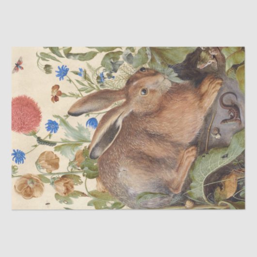 ヴィンテージラビットハレフラワーズフローラ春サマー 薄葉紙 (正面)