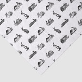 ヴィンテージラビットバンニーズカスタムアート背景色 薄葉紙 (詳細)