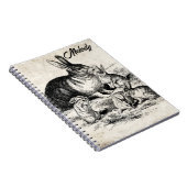 ヴィンテージラビットファミリーイラストレーションベビーバンニー ノートブック (右側)