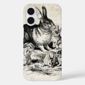 ヴィンテージラビットファミリーイラストレーションベビーバンニー Case-Mate iPhoneケース (裏面)