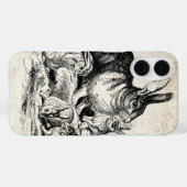 ヴィンテージラビットファミリーイラストレーションベビーバンニー Case-Mate iPhoneケース (裏面 (横))