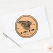 ヴィンテージラビットファームラベルシール ラウンドシール (封筒)
