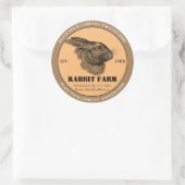 ヴィンテージラビットファームラベルシール ラウンドシール (バッグ)