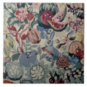 ヴィンテージラビットフルーツフローラファームハウスコテージアート タイル (正面)