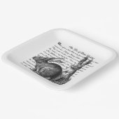 ヴィンテージラビットブラック&クリーム子供部屋キャンバス印刷 ペーパープレート (傾斜あり)