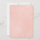 ヴィンテージラビットボタニカルピンクガールベビーシャワー 招待状 (裏面)