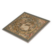 ヴィンテージラビット中世タペストリースタイル タイル (側面)