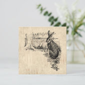 ヴィンテージラビッ図解入りの、写真付きのトバニーアート シーズンカード (スタンド正面)