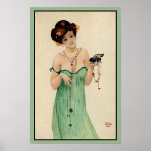 ヴィンテージラファエルキルヒナーパリ1910レディースファッション ポスター