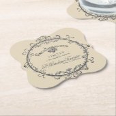 ヴィンテージラフランスのベル紙コースター ラウンドペーパーコースター (アングル)