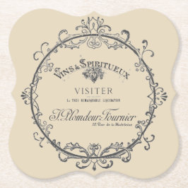 ヴィンテージラフランスのベル紙コースター ラウンドペーパーコースター