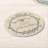 ヴィンテージラフランスのベル紙コースター ラウンドペーパーコースター (アングル)