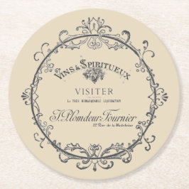 ヴィンテージラフランスのベル紙コースター ラウンドペーパーコースター