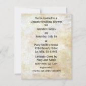 ヴィンテージラフランスのンジェリーウェディングシャワー 招待状 (裏面)