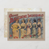 ヴィンテージラフランスのンジェリーウェディングシャワー 招待状 (正面/裏面)