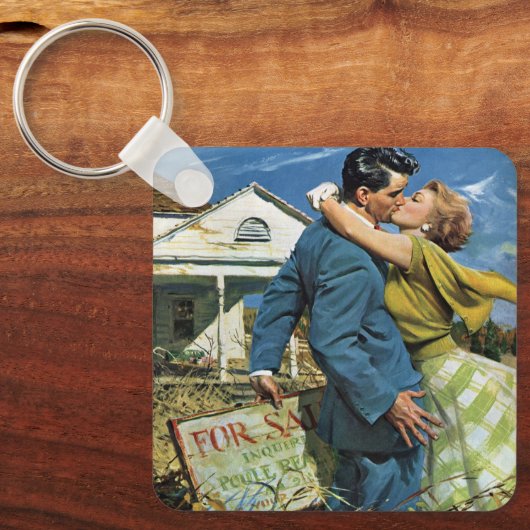 ヴィンテージラブアンドロマンスニュー買リュウズファーストハウス キーホルダー (正面)