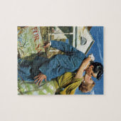 ヴィンテージラブアンドロマンスニュー買リュウズファーストハウス ジグソーパズル (横)