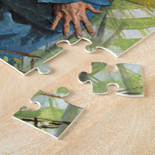 ヴィンテージラブアンドロマンスニュー買リュウズファーストハウス ジグソーパズル (側面)