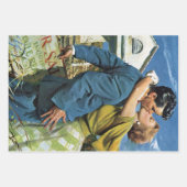 ヴィンテージラブアンドロマンスニュー買リュウズファーストハウス ラッピングペーパーシート (正面)