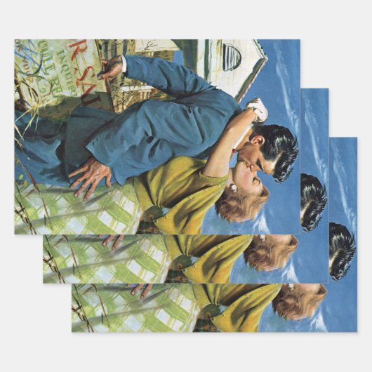 ヴィンテージラブアンドロマンスニュー買リュウズファーストハウス ラッピングペーパーシート (セット)