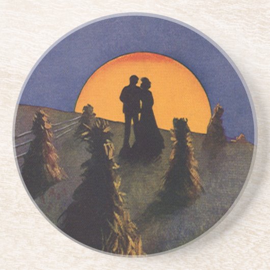 ヴィンテージラブアンドロマンスハーベストムーンキス コースター (正面)