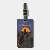 ヴィンテージラブアンドロマンスハーベストムーンキス ラゲッジタグ (正面縦)