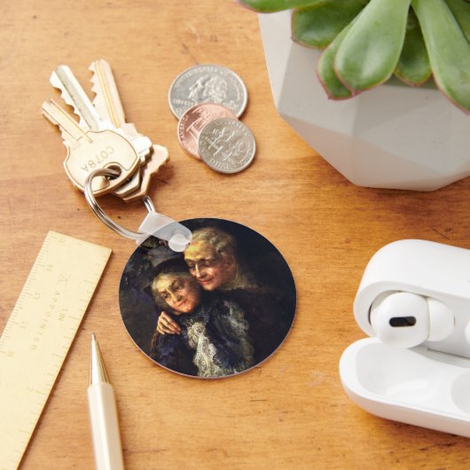 ヴィンテージラブアンドロマンスロマンチックビクトリアンアート キーホルダー (デスク)