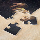 ヴィンテージラブアンドロマンスロマンチックビクトリアンアート ジグソーパズル (側面)