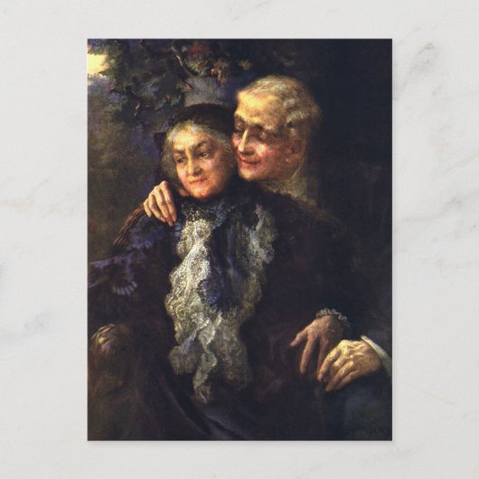 ヴィンテージラブアンドロマンスロマンチックビクトリアンアート ポストカード (正面)