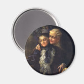 ヴィンテージラブアンドロマンスロマンチックビクトリアンアート マグネット (正面/裏面)