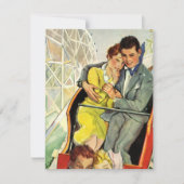 ヴィンテージラブアンドロマンスローラーコースター招待状 招待状 (正面)