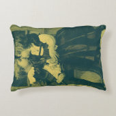 ヴィンテージラブアンドロマンス写真,子供のキス アクセントクッション (正面)