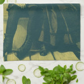 ヴィンテージラブアンドロマンス写真，子供のキス キッチンタオル (折り畳み)