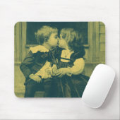 ヴィンテージラブアンドロマンス写真,子供のキス マウスパッド (マウス)