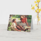 ヴィンテージラブアンドロマンス高校の恋人 カード (黄色い花)