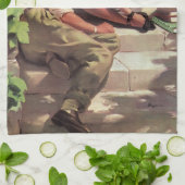 ヴィンテージラブアンドロマンス高校の恋人 キッチンタオル (折り畳み)