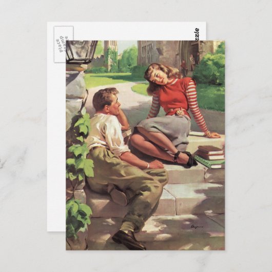 ヴィンテージラブアンドロマンス高校の恋人 ポストカード (正面/裏面)