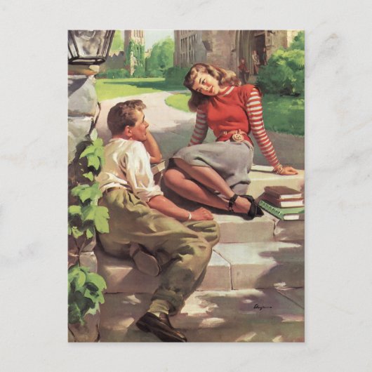 ヴィンテージラブアンドロマンス高校の恋人 ポストカード (正面)