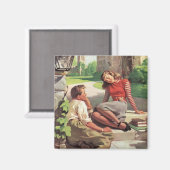 ヴィンテージラブアンドロマンス高校の恋人 マグネット (正面/裏面)