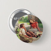 ヴィンテージラブアンドロマンス高校の恋人 缶バッジ (正面&裏面)