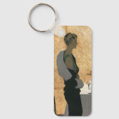 ヴィンテージラブアンドロマンス、カップルエレガントディナー キーホルダー (正面)