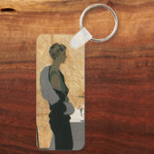 ヴィンテージラブアンドロマンス、カップルエレガントディナー キーホルダー (裏面)