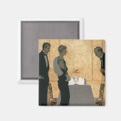 ヴィンテージラブアンドロマンス、カップルエレガントディナー マグネット (正面/裏面)