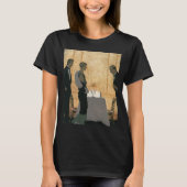 ヴィンテージラブアンドロマンス、カップルエレガントディナー Tシャツ (正面)