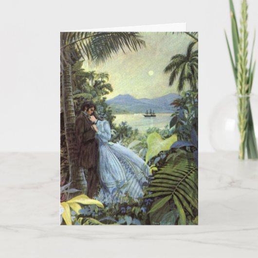 ヴィンテージラブアンドロマンス、ロマンチックなトロピカルビュー シーズンカード (正面)