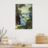 ヴィンテージラブアンドロマンス、ロマンチックなトロピカルビュー ポスター (キッチン)